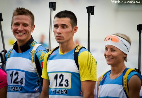 SEMERENKO Valj, , SEMENOV Serhiy, , PRYMA Artem. Tyumen 2014. Summer WCH. Mixed relay.
