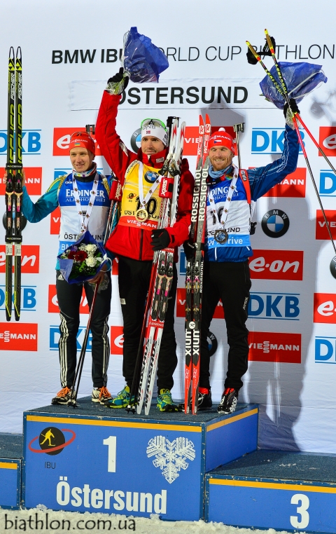 SLESINGR Michal, , SVENDSEN Emil Hegle, , SEMENOV Serhiy. Ostersund 2014. Individual. Men