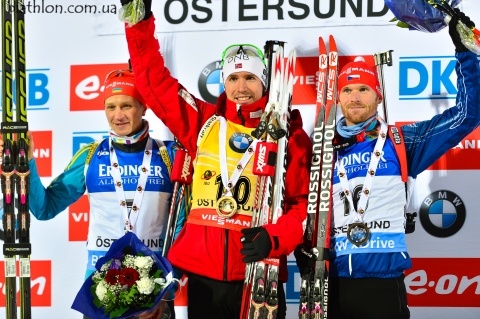 SLESINGR Michal, , SVENDSEN Emil Hegle, , SEMENOV Serhiy. Ostersund 2014. Individual. Men