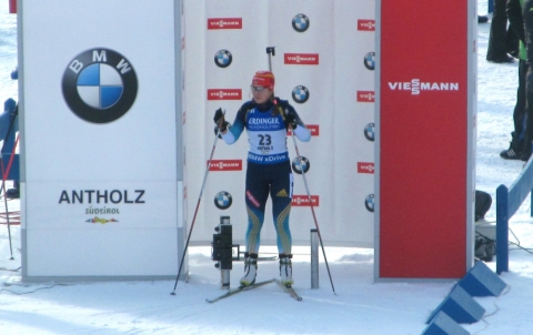 DZHIMA Yuliia. Antholz 2015. Sprint. Women
