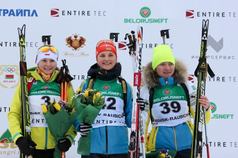 VISHNEVSKAYA-SHEPORENKO Galina, , ZHURAVOK Yuliya, , ZBYLUT Kinga. Raubichi 2015. Junior world championship
