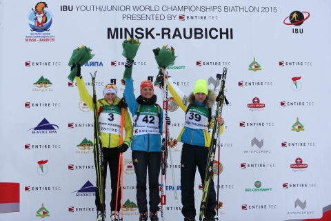 VISHNEVSKAYA-SHEPORENKO Galina, , ZHURAVOK Yuliya, , ZBYLUT Kinga. Raubichi 2015. Junior world championship