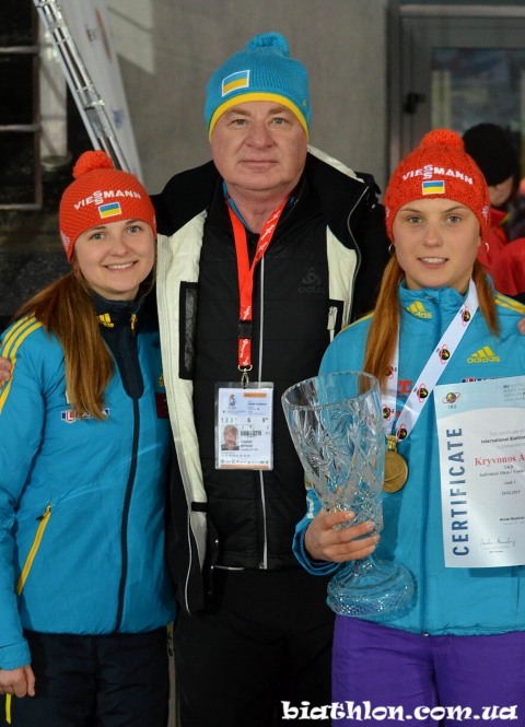 BRYNZAK Volodymyr, , ZHURAVOK Yuliya, , KRYVONOS Anna. Raubichi 2015. Junior world championship