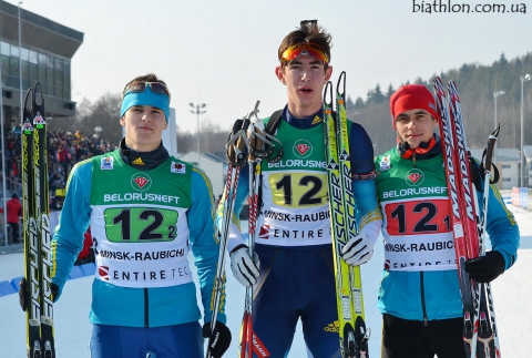 TRUSH Vitaliy, , IVASENKO Dmytro, , CEBRYNSKI Nazarii. Raubichi 2015. Junior world championship