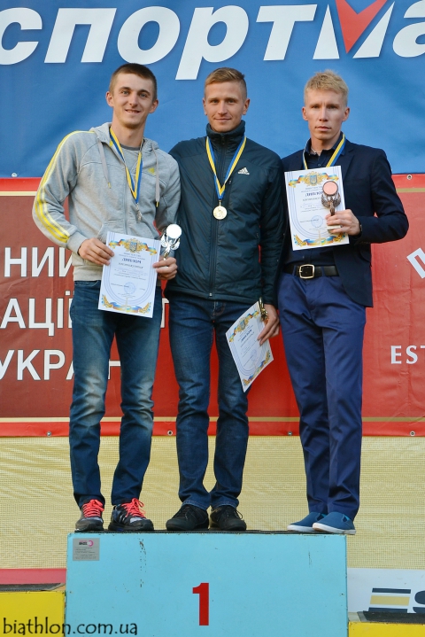 SEMAKOV Vladimir, , SEMENOV Serhiy, , PIDRUCHNUY Dmytro. Summer championship of Ukraine 2015. Awards ceremony