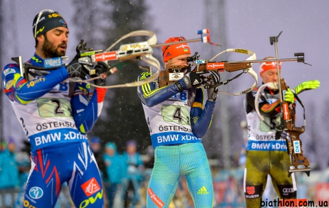 FOURCADE Simon, , SEMENOV Serhiy. Ostersund 2015. Mixed relays