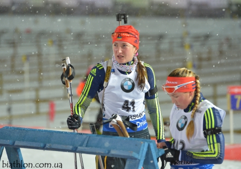 ABRAMOVA Olga, , BELKINA Nadiia. Ostersund 2015. Sprint. Women