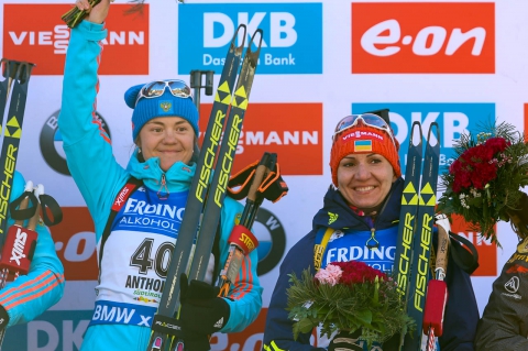 BILOSYUK Olena, , YURLOVA-PERCHT Ekaterina. Antholz 2016. Sprint. Women