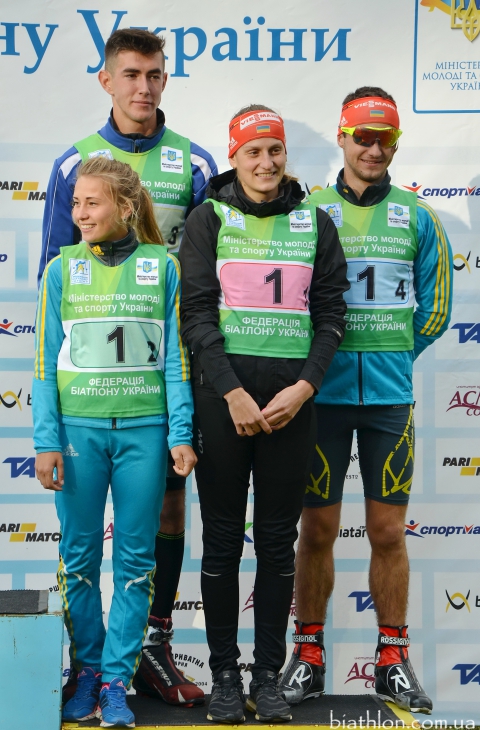 LESYUK Taras, , IVASENKO Dmytro, , PISCHENKO Viktoria, , KOVALENKO Anna. Ukrainian Summer Championship 2016. Mixed relay