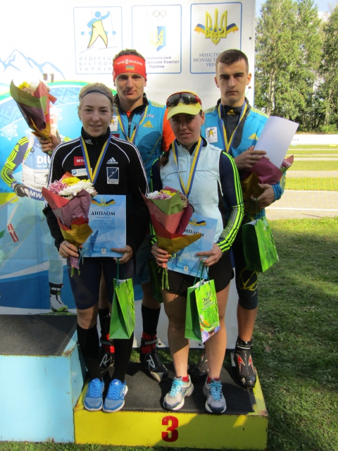 IGNATIEV Dmitrii, , KOVALENKO Oksana, , KYPIACHENKOVA Liubov, , PONOMARENKO Oleksandr. Summer Ukrainian Championship 2017. Mixed relay