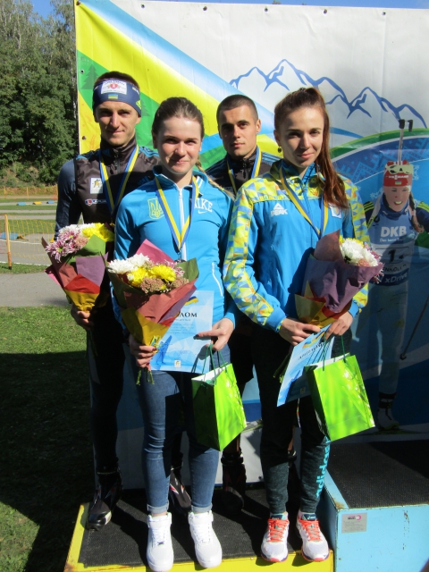 PIDRUCHNUY Dmytro, , KRUCHOVA Mariya, , TRUSH Vitaliy, , BRYKAYLO Mariana. Summer Ukrainian Championship 2017. Mixed relay