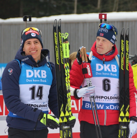BOE Tarjei, , FILLON MAILLET Quentin. Ruhpolding 2018. Mass-starts