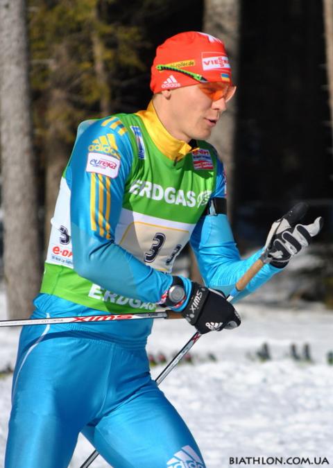 DERYZEMLYA Andriy. Ruhpolding 2012. Mixed relay