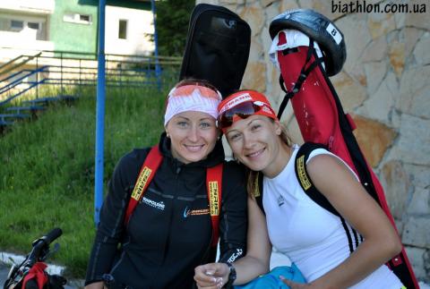 SEMERENKO Vita, , BURDYGA Natalya. Team Ukraine on training