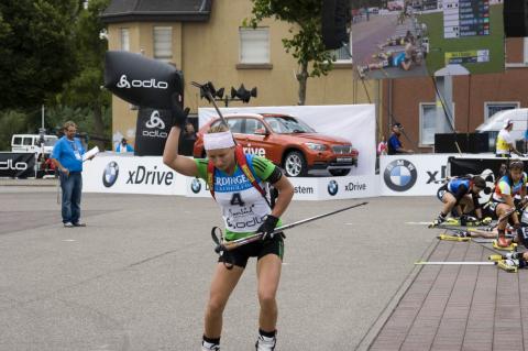 SEMERENKO Vita. City biathlon in Puettlingen 2012 (qualification)