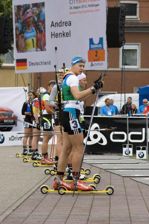 VILUKHINA Olga. City biathlon in Puettlingen 2012 (qualification)