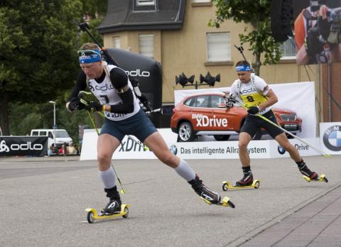 GREIS Michael, , HOFER Lukas. City biathlon in Puettlingen 2012 (qualification)