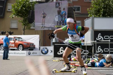 SEMERENKO Vita. City biathlon in Puettlingen 2012 (finals)