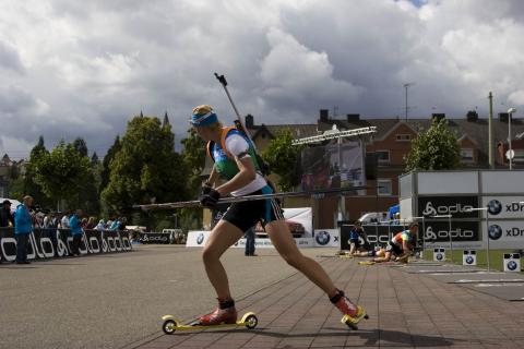 VILUKHINA Olga. City biathlon in Puettlingen 2012 (finals)
