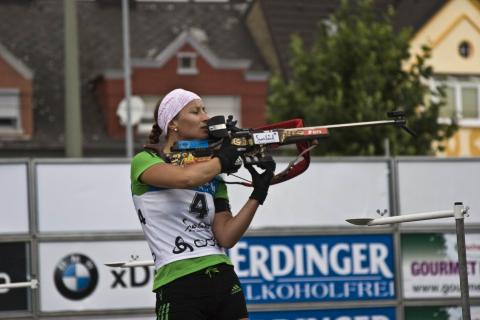 SEMERENKO Vita. City biathlon in Puettlingen 2012 (finals)