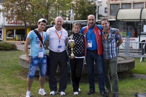 SEMERENKO Vita, , Shamraj Grigoriy. City biathlon in Puettlingen 2012 (finals)