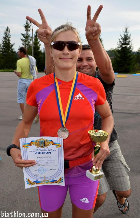 DERKACH Vyacheslav, , BURDYGA Natalya. Summer open championship of Ukraine 2012. Sprint. Awards Ceremony