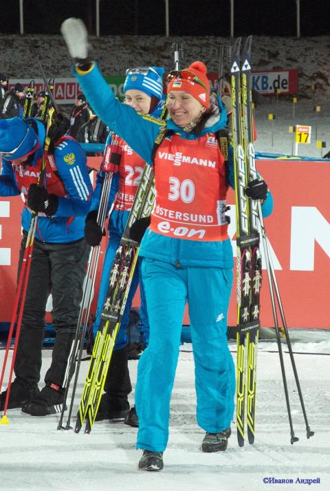 BILOSYUK Olena. Ostersund 2012. Olena Pidhrushna second in sprint