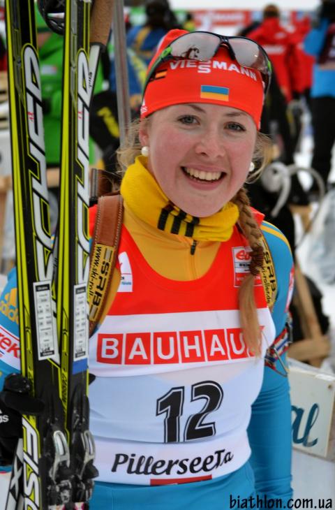 DZHIMA Yuliia. Hochfilzen 2012. Sprint. Women
