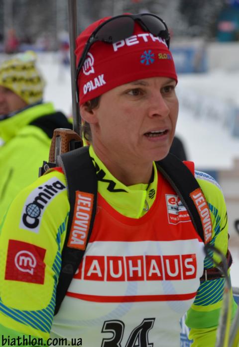 GREGORIN Teja. Hochfilzen 2012. Sprint. Women