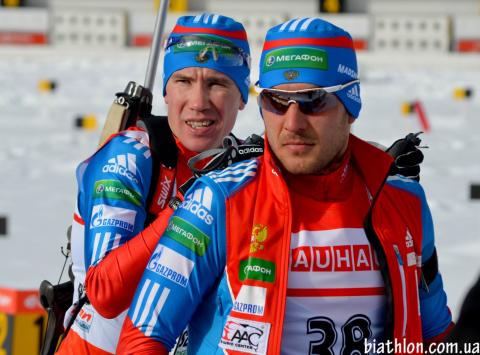 GARANICHEV Evgeniy, , SLEPOV Alexey. Antholz 2013. Sprint. Men