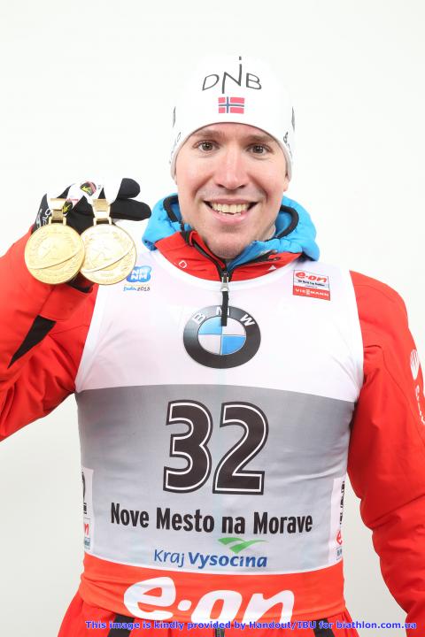 SVENDSEN Emil Hegle. Nove Mesto 2013. Medalists of the sprint races