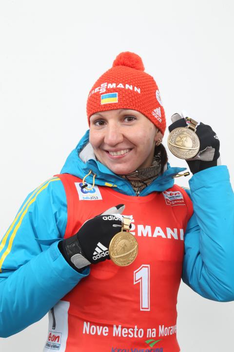 BILOSYUK Olena. Nove Mesto 2013. Medalists of the pursuit races