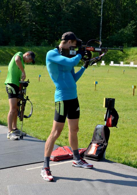DERYZEMLYA Andriy, , PIDRUCHNUY Dmytro. Training camp of national biathlon team in Sumy